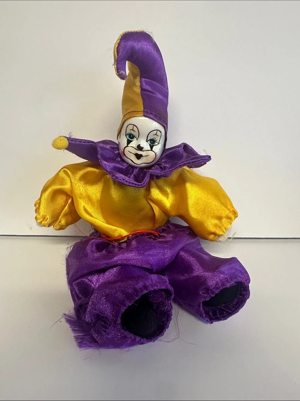 Purple & Yellow Clown Plush Toy for Kids - Playful Jester Doll